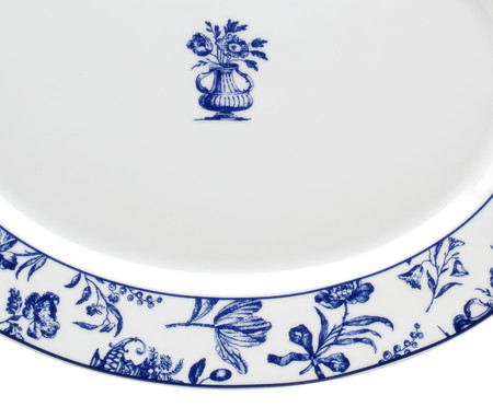 Travessa Oval em Porcelana Chintz - Azul | WestwingNow