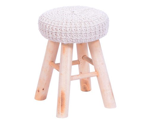 Puff Lana Crochet - Branco, Branco, Colorido | WestwingNow