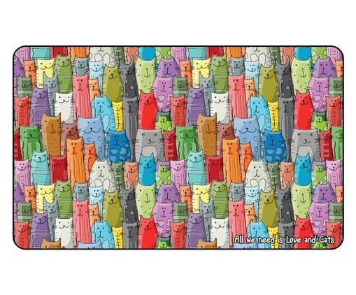 Lugar Americano Impermeável Happy Cats - 47x29cm, COLORIDO | WestwingNow