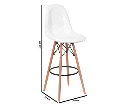 Banqueta Eames Mia - Branca | Westwing