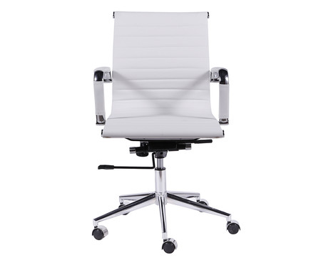 Cadeira de Escritório com Rodízios Glove Baixa - Branca | WestwingNow