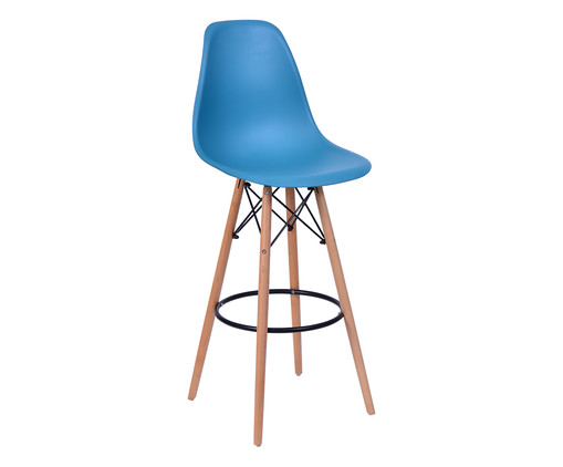 Banqueta Eames Bia - Azul Petróleo, Branco, Colorido | WestwingNow