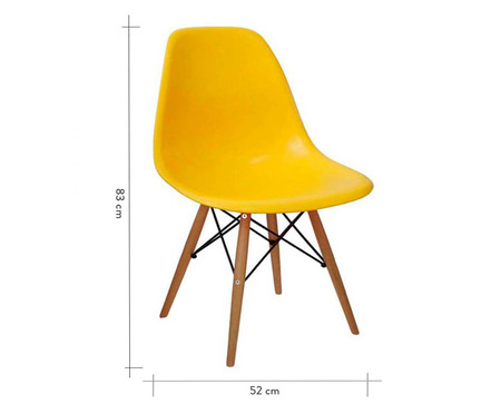 Cadeira Eames Wood - Amarelo Ipê | WestwingNow