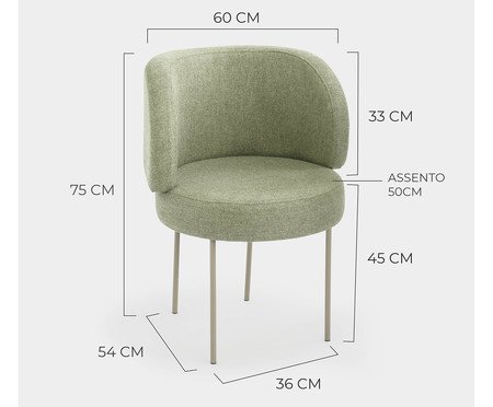 Cadeira Zurique Vat Dark Sage Taupe | Westwing