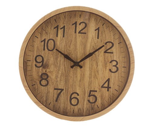 Relógio de Parede Wood - Marrom, Marrom | WestwingNow