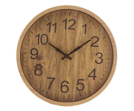 Relógio de Parede Wood - Marrom | Westwing