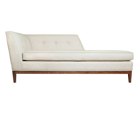 Chaise Longue em Linho de Madeira Bismark - Cru | WestwingNow