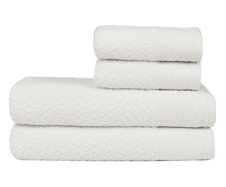 Jogo de Toalha Capri - Off White | Westwing