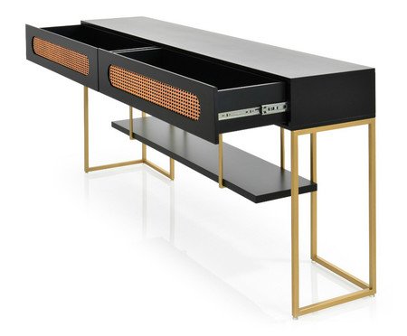 Aparador Rocco - Preto e Dourado | Westwing
