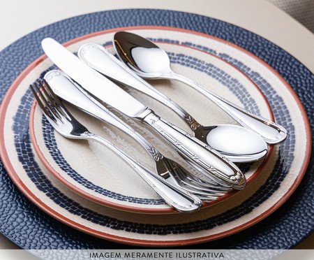 Colher para Arroz em Inox Croisé Prateada | Westwing