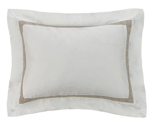 Almofada de Algodão Egípcio Cetim Mirtina - 1000 Fios, Branco | WestwingNow