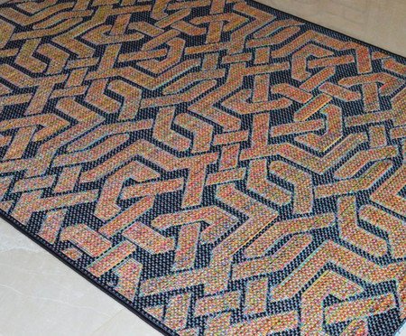 Tapete em Sisal Unique Lisboa Discerning Preto | Westwing