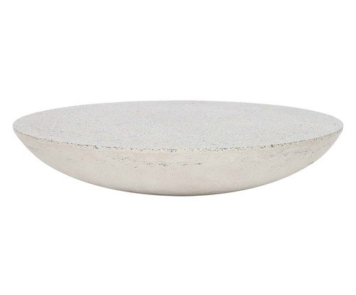 Mesa de Centro Baixa Brut em Granilite -  Branco, Branco | WestwingNow