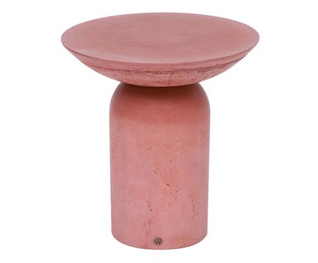 Mesa Lateral Alta Brut em Concreto -  Terracota | Westwing