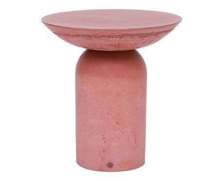 Mesa Lateral Alta Brut em Concreto -  Terracota | Westwing