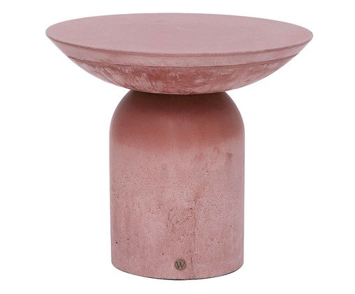 Mesa Lateral Média Brut em Concreto -  Terracota, Laranja | WestwingNow
