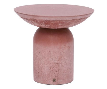 Mesa Lateral Média Brut em Concreto -  Terracota | Westwing