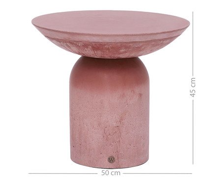Mesa Lateral Média Brut em Concreto -  Terracota | Westwing