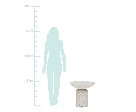 Mesa Lateral Média Brut em Granilite -  Branco | Westwing