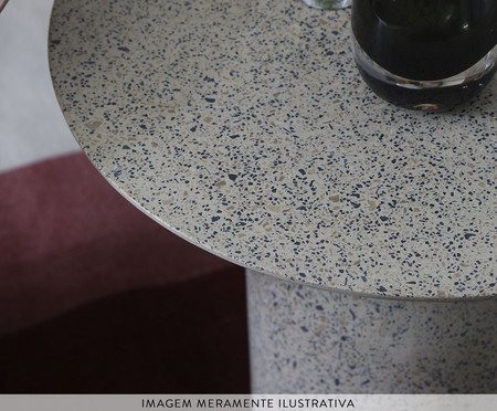 Mesa Lateral Média Brut em Granilite -  Branco | Westwing