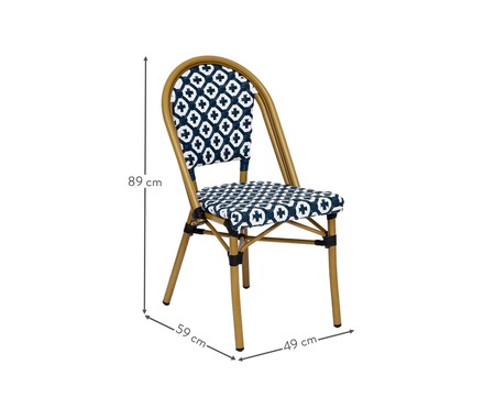 Cadeira Bistro Aron Marinho e Branco | WestwingNow