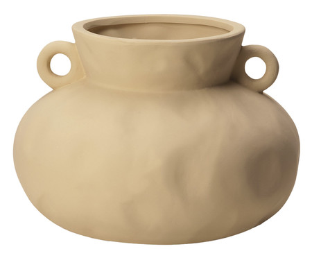Vaso em Cerâmica Liccinati - Bege