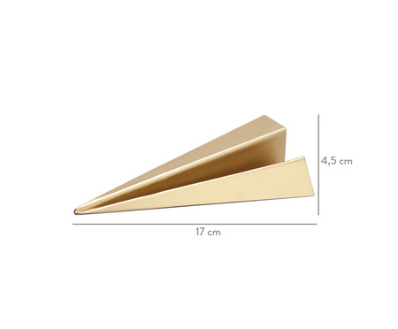 Adorno em Ferro Paper Plane - Dourado | WestwingNow