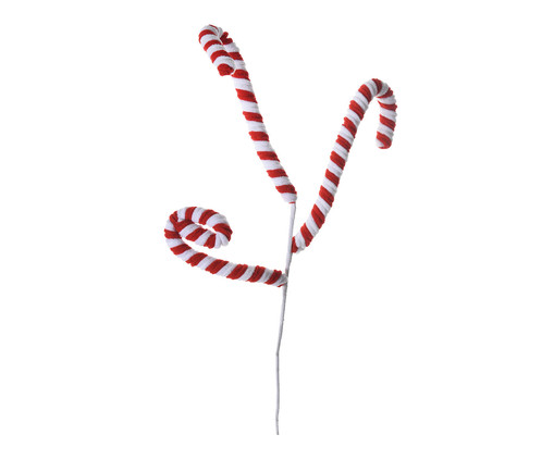 Galho Candy Canes Carissa Vermelho e Branco, Vermelho e Branco | WestwingNow