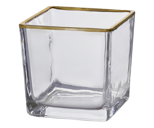 Vaso em Vidro Square, Transparente | WestwingNow