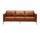 Sofá 3 lugares em Couro Ettore Caramelo, Colorido | WestwingNow