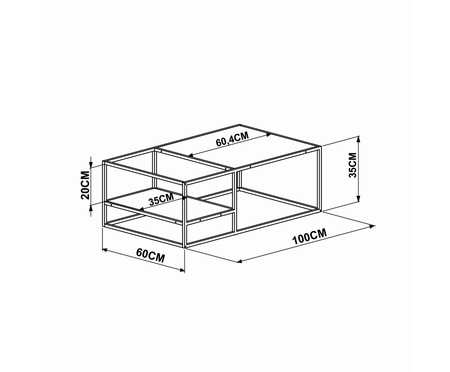 Mesa de Centro Industrial Vermont Preta | Westwing