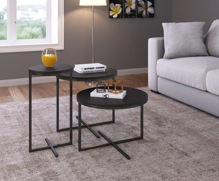 Mesa Volpi Baixa Preto | Westwing