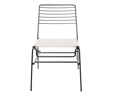 Cadeira Curvy Preto Fosco e Bege | WestwingNow