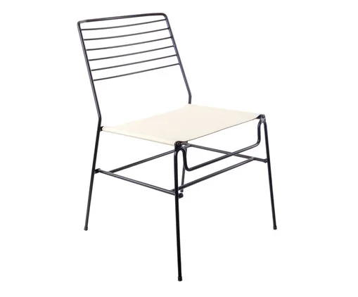 Cadeira Curvy Preto Fosco e Bege, white | WestwingNow