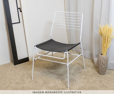 Cadeira Curvy Branco Fosco e Preto | WestwingNow