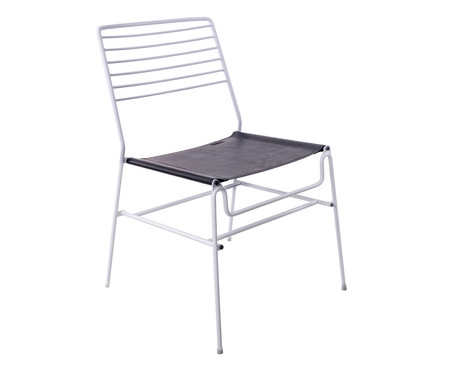 Cadeira Curvy Branco Fosco e Preto | WestwingNow