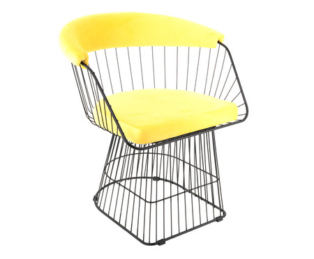 Cadeira Wp Preto Fosco e Inca Amarelo