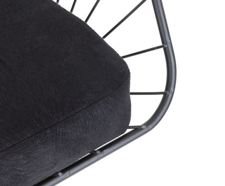 Cadeira em Veludo Wp - Preto Fosco e Preto | WestwingNow