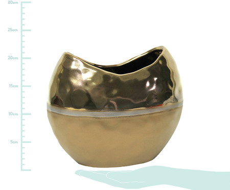 Vaso em Cerâmica Cambuci - Dourado | WestwingNow