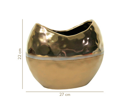 Vaso em Cerâmica Cambuci - Dourado | WestwingNow