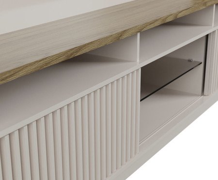 Home Varese - Off-White Gloss e Freijó | WestwingNow