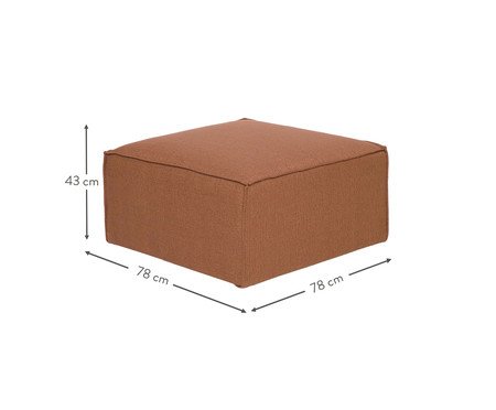 Sofá Módulo Puff Mensa Terracota | Westwing