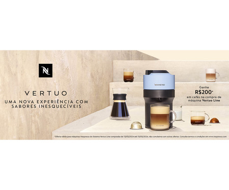 Jogo de Cafeteira e Aeroccino Nespresso Vertuo Next - Preto Fosco | WestwingNow