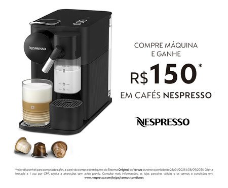 Cafeteira Nespresso Lattissima One Preta - 110V | Westwing