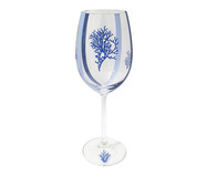 Taça em Cristal para Vinho Tinto - Coral e Azul | WestwingNow