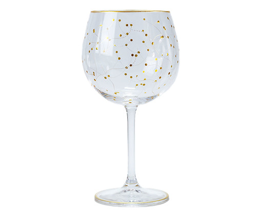 Taça para Gin em Cristal Gold Leave, Transparente | WestwingNow