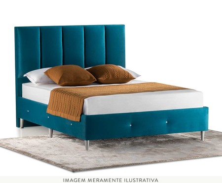 Cama Vivá Swarovski Bipartida - Azul Turquesa | WestwingNow