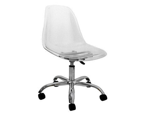 Cadeira Eames com Rodízio - Transparente | WestwingNow