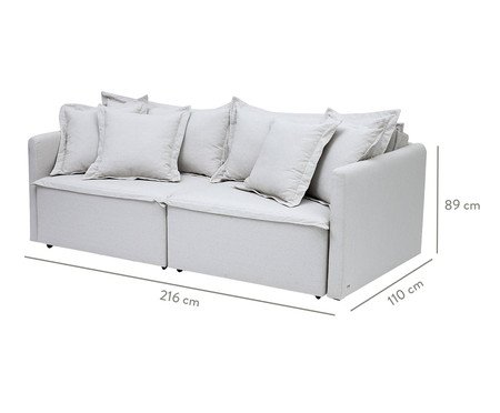 Sofá Retrátil Clio Fendi Bege | Westwing