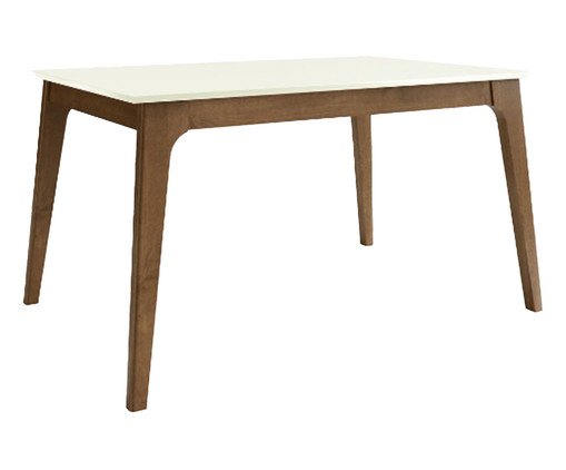 Mesa de Jantar Happy Off-White e Garapa, Off-White e Garapa | WestwingNow